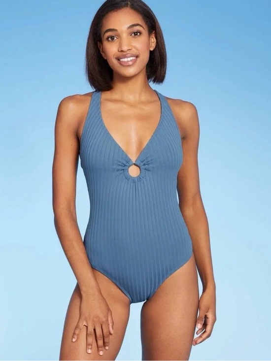 Kona Sol Other - Kona Sol Blue Ribbed One-Piece, size Medium